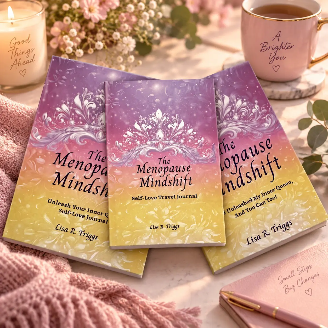 the menopause mindshift books unleash my inner queen, self love journal, self love travel journal